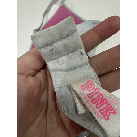 PINK Victorias Secret Womens Bra 34B Blue Wear Everywhere T-Shirt Lightly Lined - Picture 6 of 10